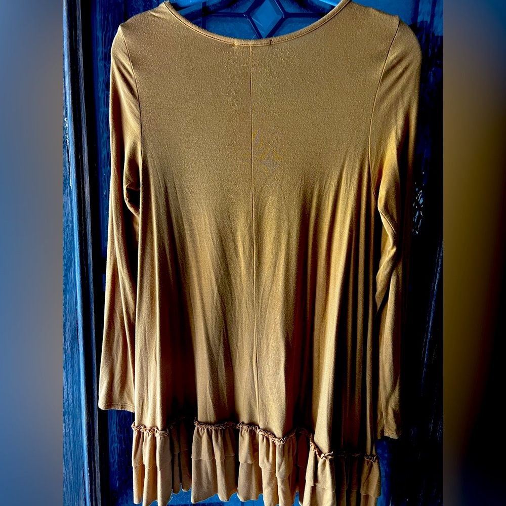 Easel Long Sleeve Tunic Dress Top - Picture 4 of 6